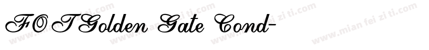 FOTGolden Gate Cond字体转换